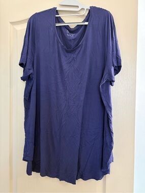 Penningtons Purple Scoop Neck Relaxed Tunic